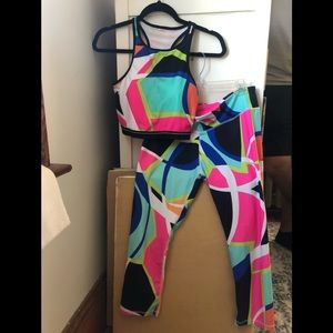 Fabletics Neon Geometric Set